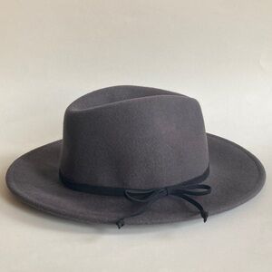 Tart Charcoal Grey 100% Wool Felt Fedora Hat Women’s One Size